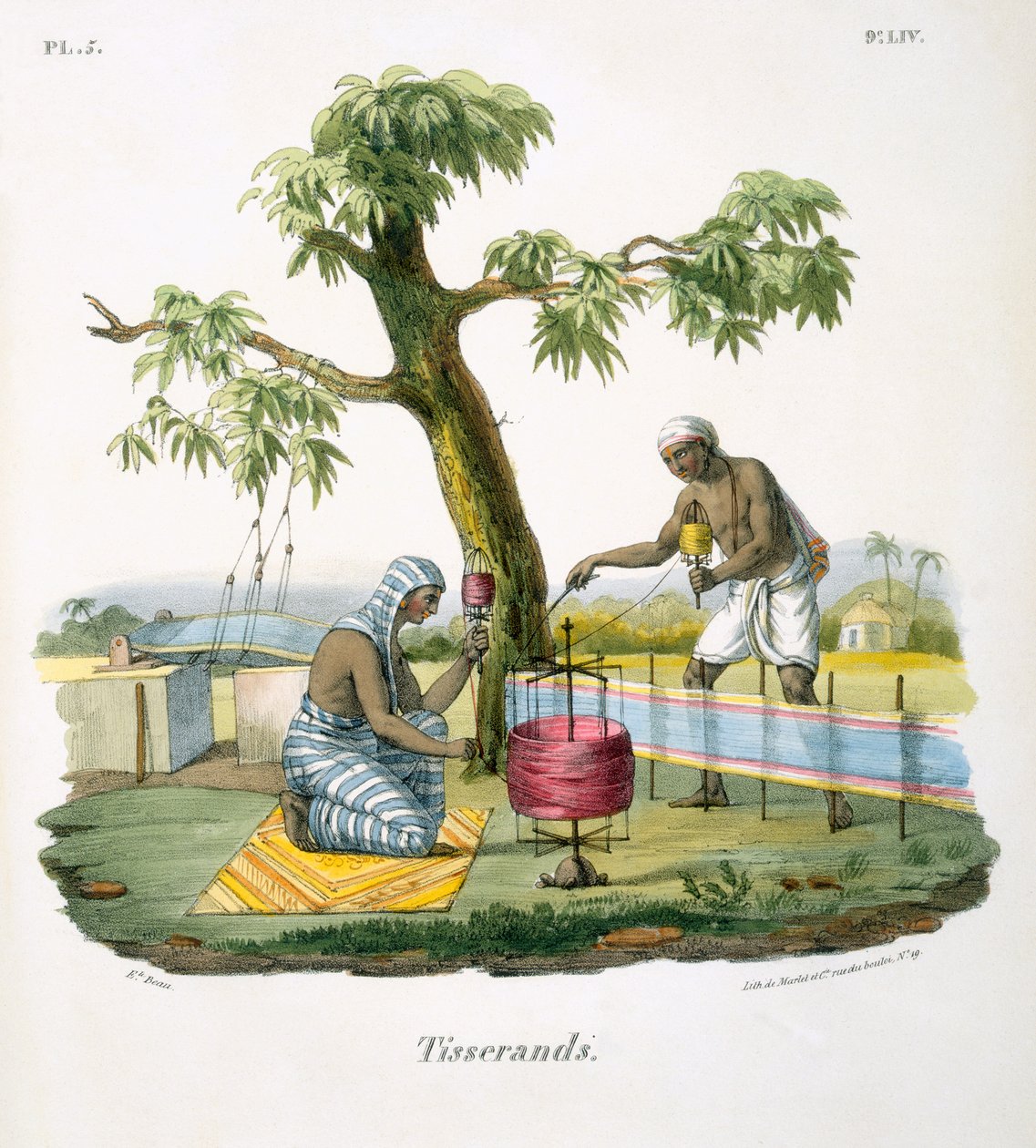 Tkacze dywanów, 1827-35 autorstwa M.E. Burnouf