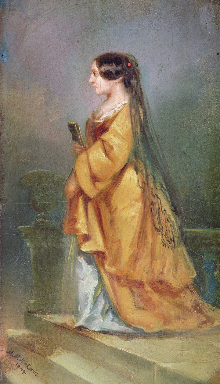 Portret George Sand (1804-76) 1849 autorstwa M.N. Makowicz