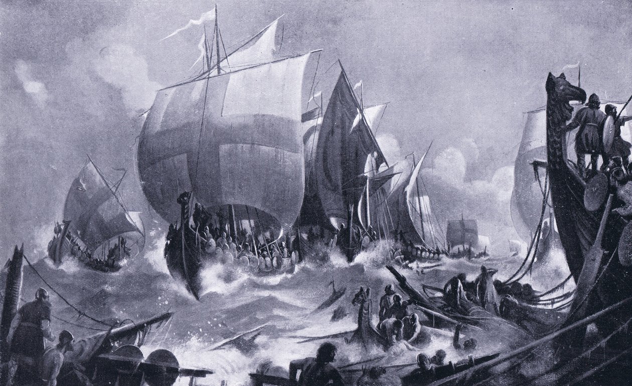 Bitwa nad rzeką Helge AD1025, lata 20. autorstwa M. Mackinlay