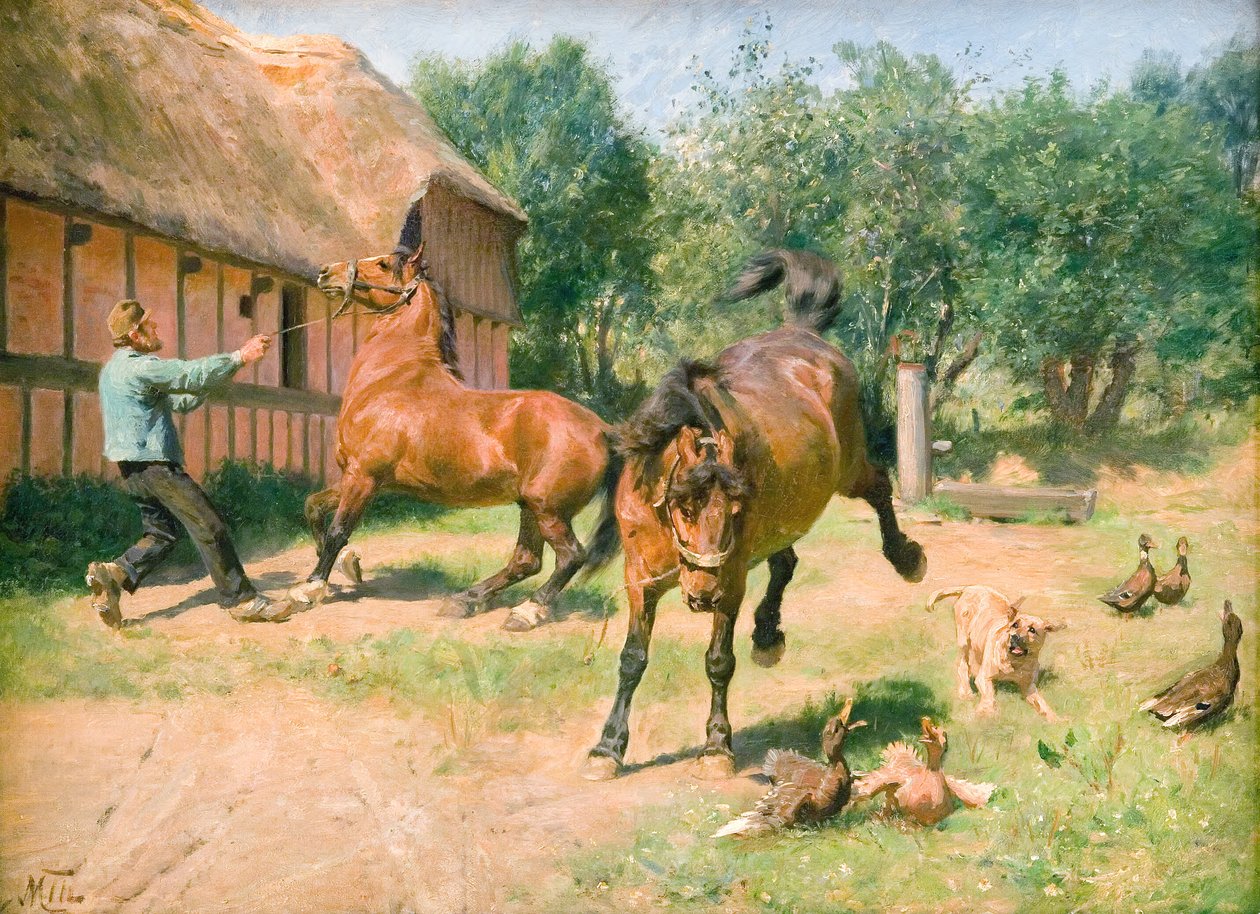 Szczęśliwe konie autorstwa M. Therkildsen