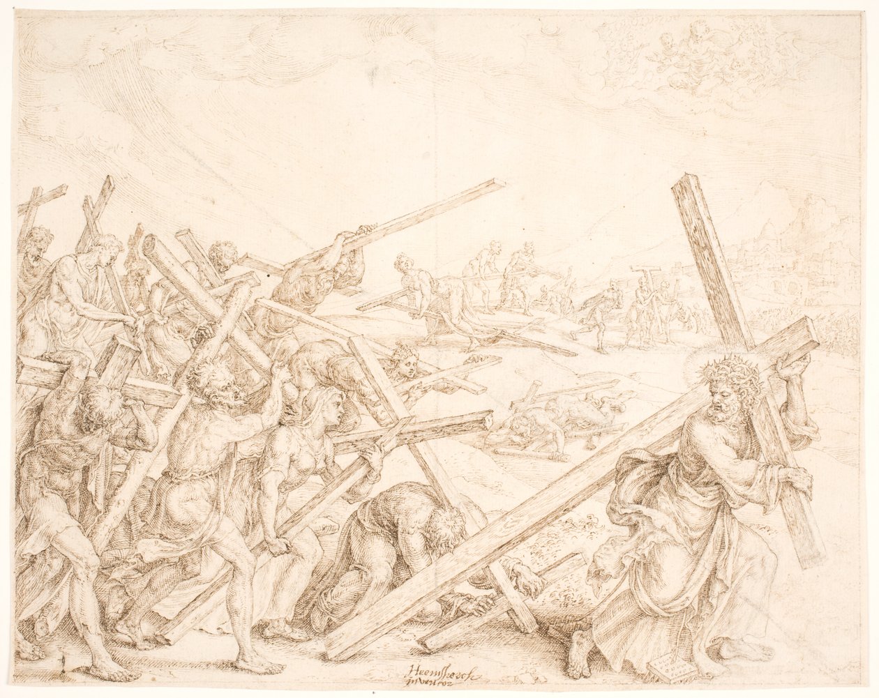 Fiat voluntas tua (Bądź wola Twoja) autorstwa Maarten van Heemskerck