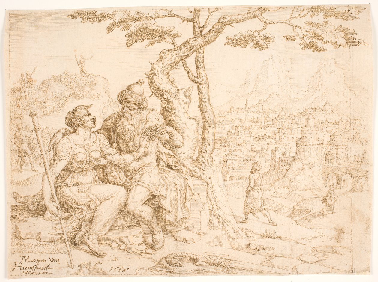 Juda i Tamar autorstwa Maarten van Heemskerck