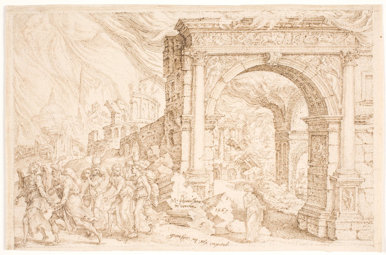 Zniszczenie Sodomy autorstwa Maarten van Heemskerck