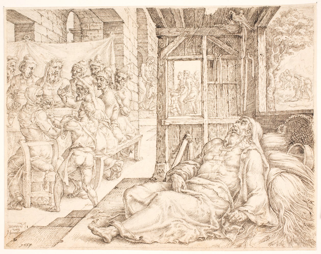 Ślepota Tobiasza autorstwa Maarten van Heemskerck