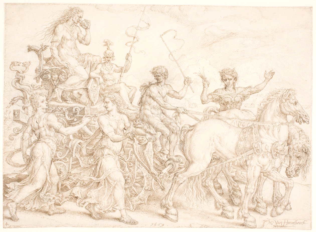 Rydwan triumfalny. Invidia (Zazdrość) autorstwa Maarten van Heemskerck