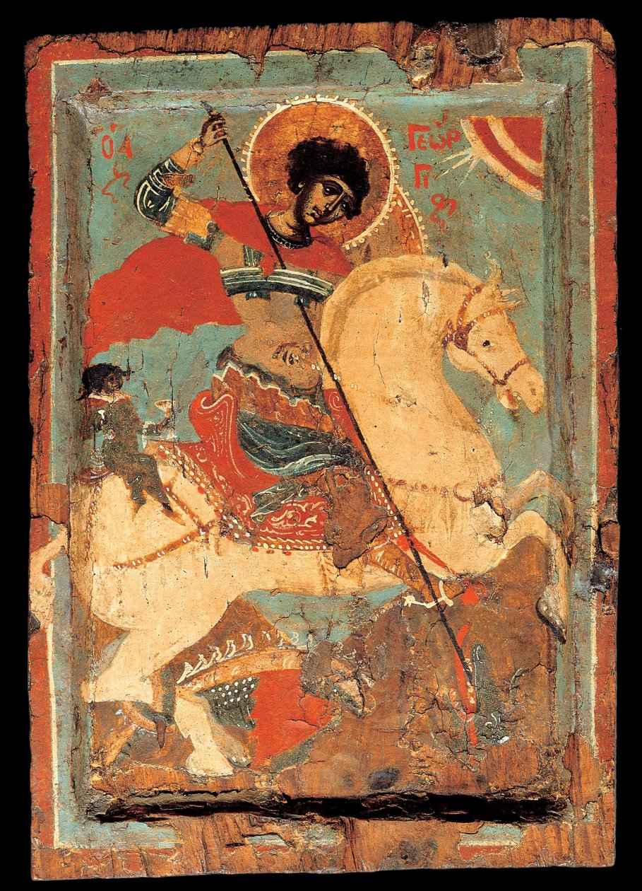 St George pogromca smoków na koniu autorstwa Macedonian workshop
