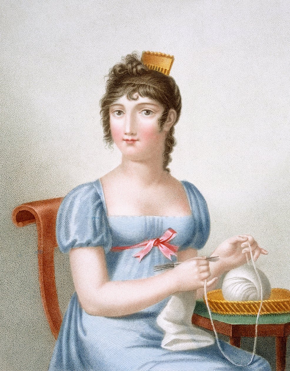 Knitter, grawerowany przez Duthe, c.1816 autorstwa Madame G. Busset Dubruste