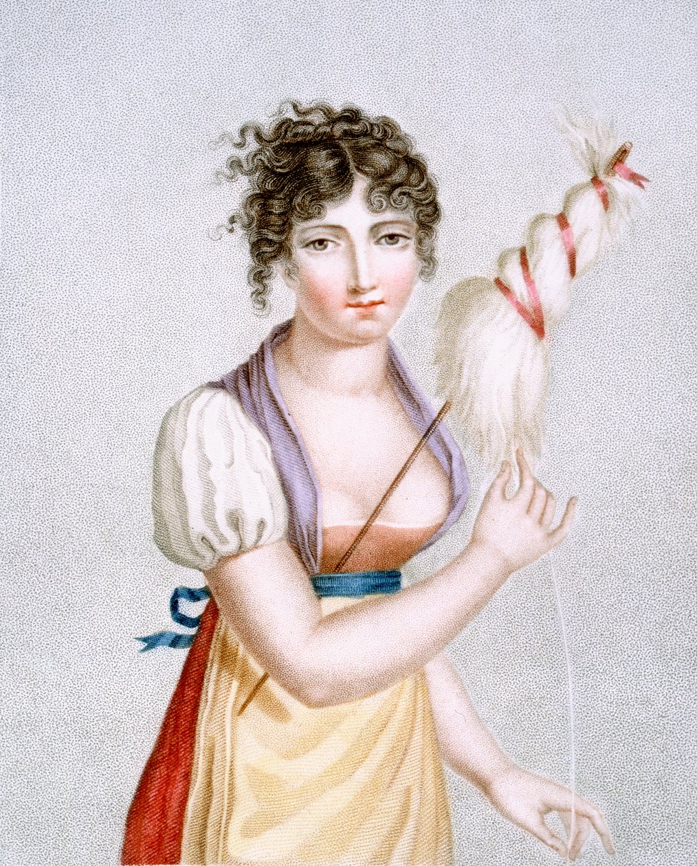 Przędzarka, wyryta przez Augranda, ok. 1816 r. autorstwa Madame G. Busset Dubruste