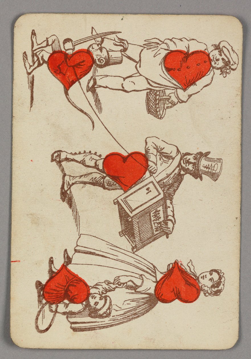 Karta do gry, Pięć kier autorstwa Made by B.P. Grimaud