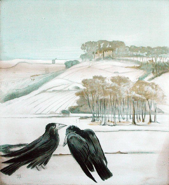 Gawrony w krajobrazie autorstwa Madeline Wyndham