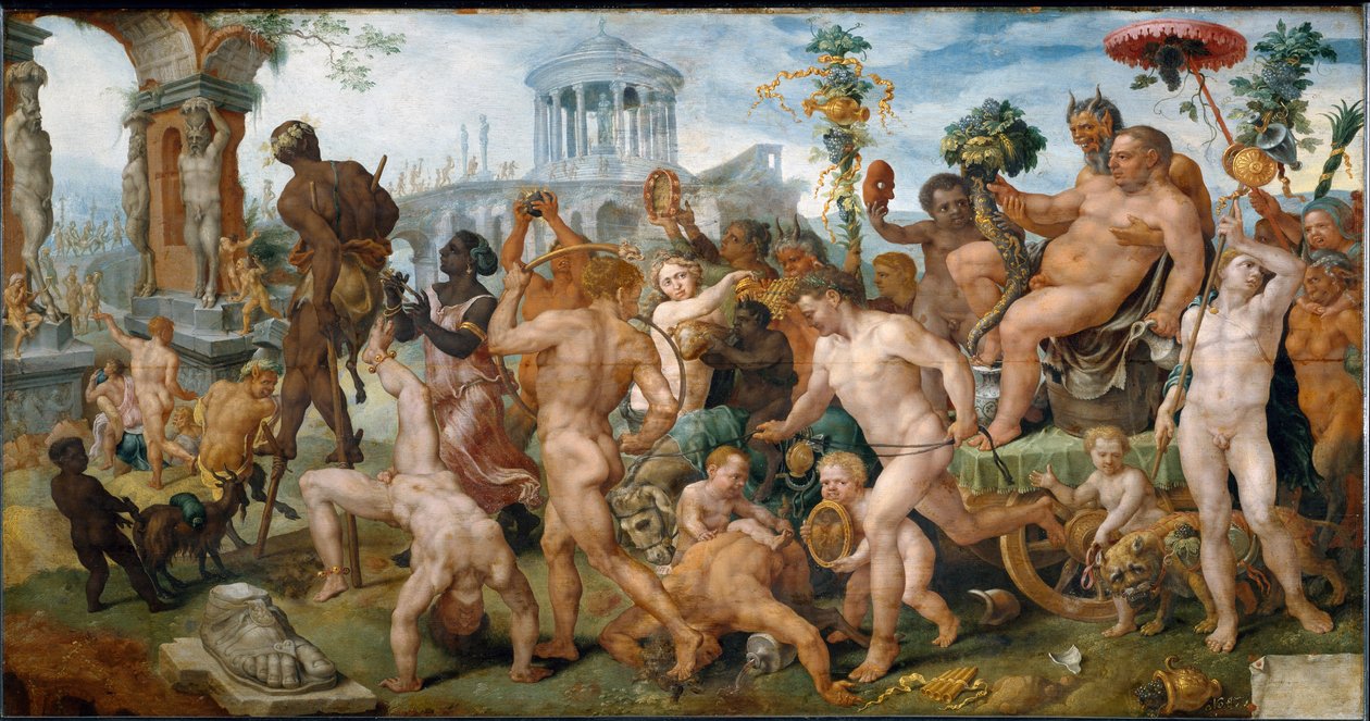 Triumfalna procesja Silene (malarstwo) autorstwa Maerten van Heemskerck