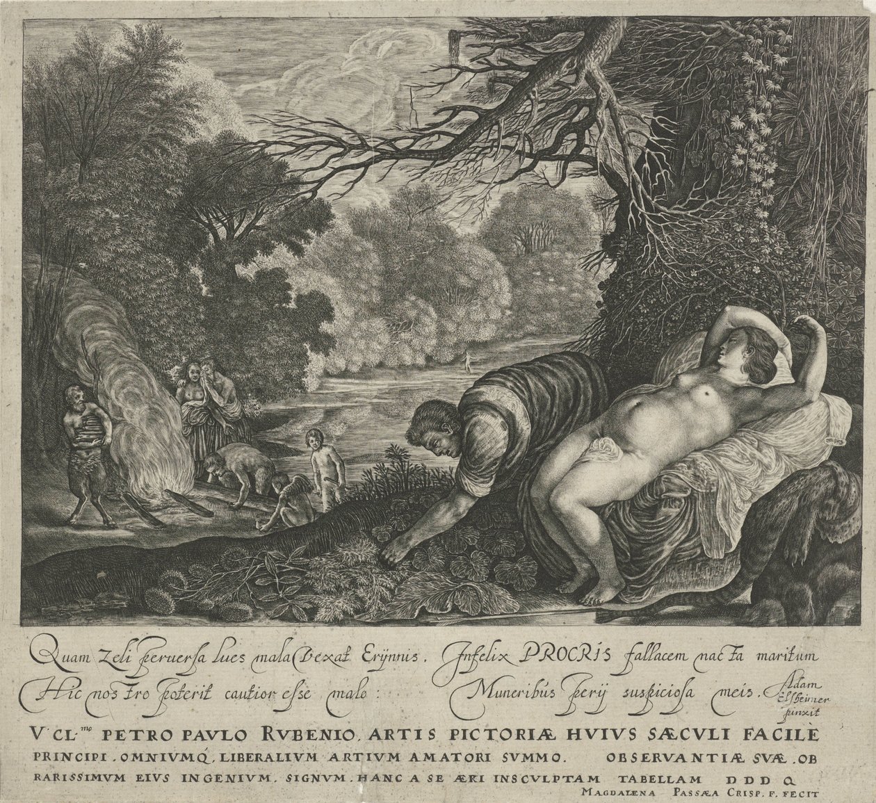 Cephalus en Procris autorstwa Magdalena van de Passe