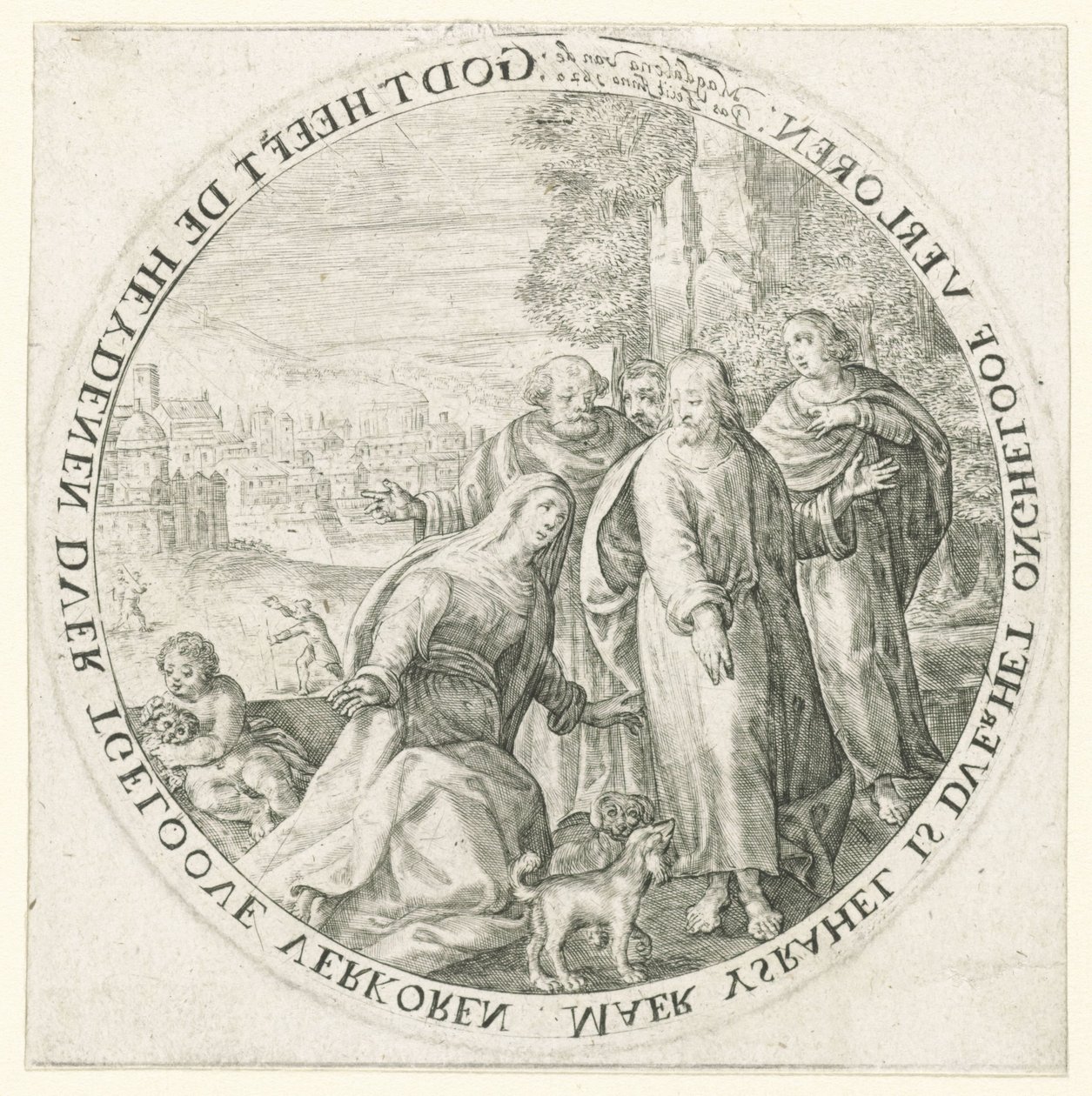 Chrystus i kobieta kananejska autorstwa Magdalena van de Passe