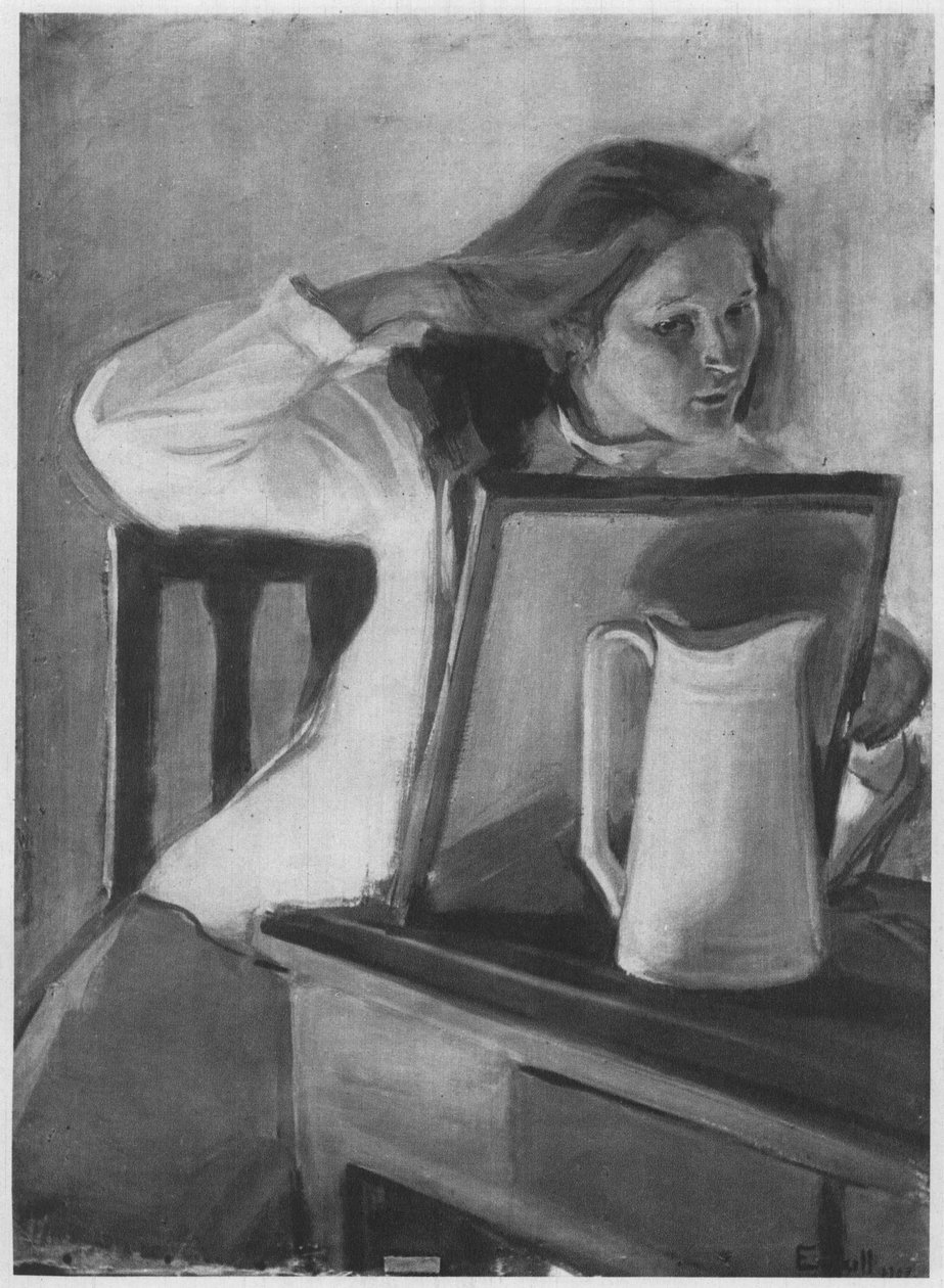 Przed lustrem. Opis według źródeł autorstwa Magnus Enckell