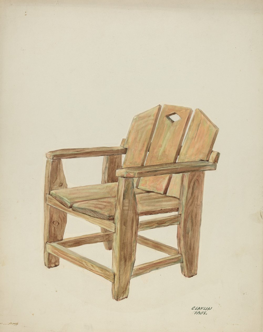 Krzesło, ok. 1938. autorstwa Majel G. Claflin