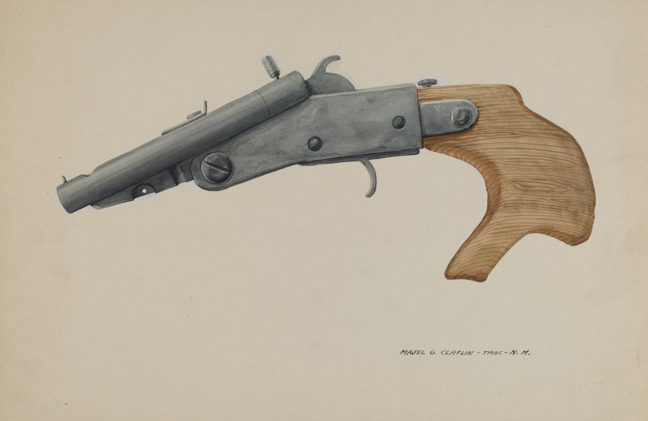 Pistolet, 1935-1942. autorstwa Majel G. Claflin