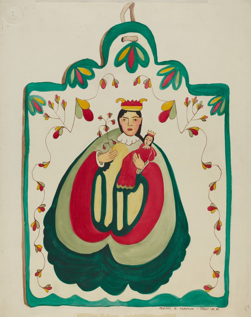 Ołtarz drewniany, Św. 1937. autorstwa Majel G. Claflin