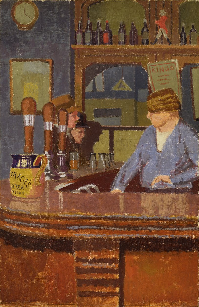 Pub Princess of Wales, Trafalgar Square: Pani Francis za barem, ok. 1931 r. autorstwa Malcolm Drummond