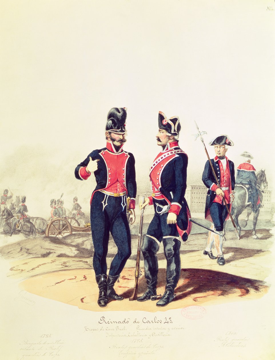 Panowanie Karola IV, 1795 (ołówek i wc na papierze) autorstwa Manuel Jimenez Gonzalez