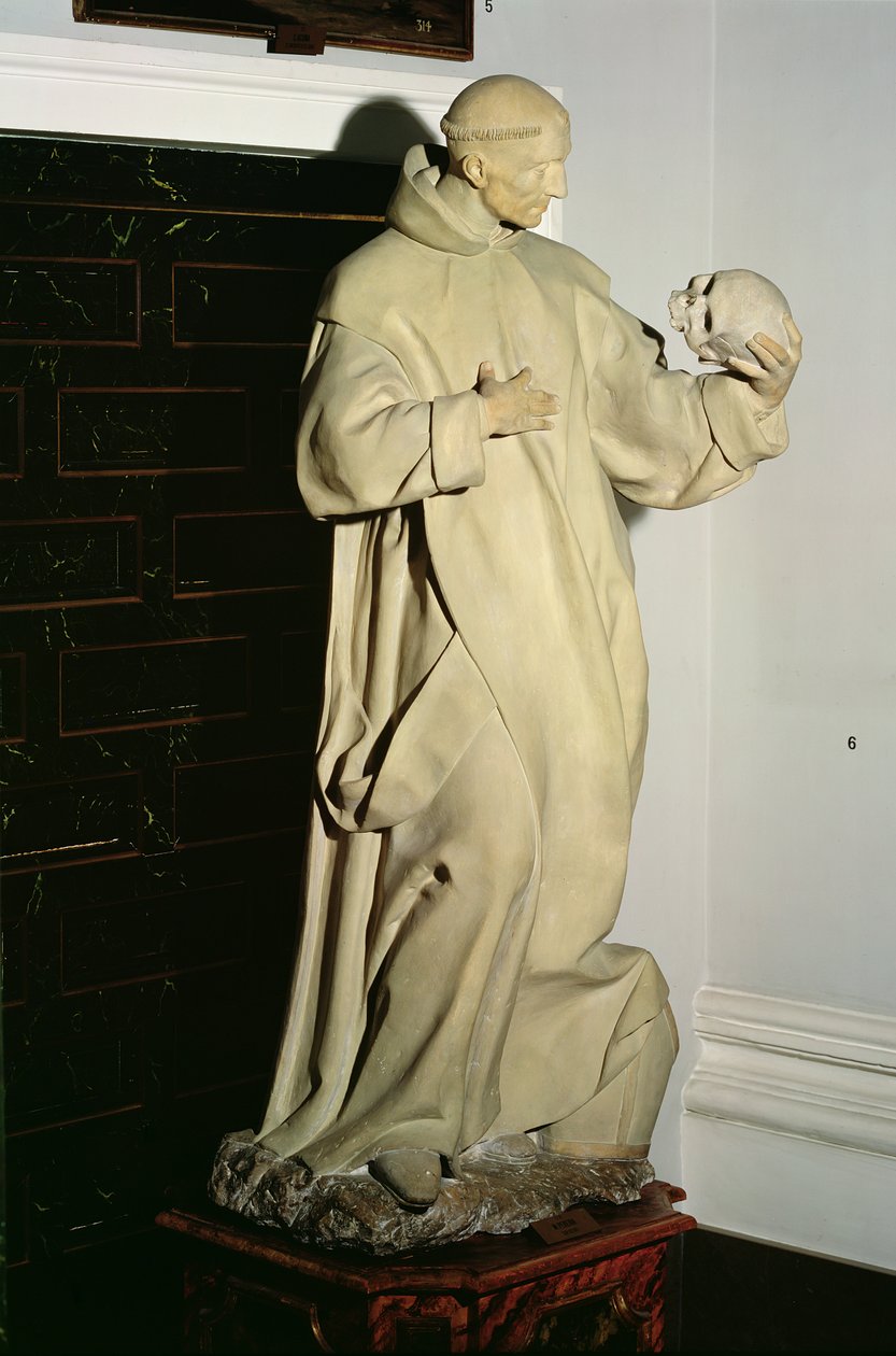 Św. Bruno (1030-1101) (marmur) autorstwa Manuel Pereyra