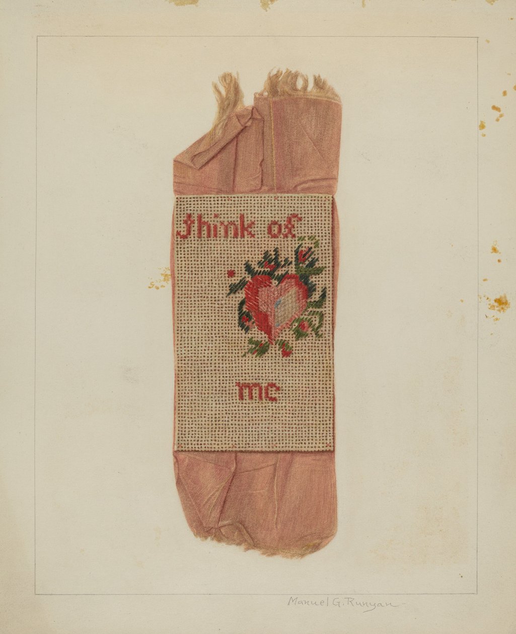 Zakładka do książki Valentine, ok. 1938. autorstwa Manuel G. Runyan