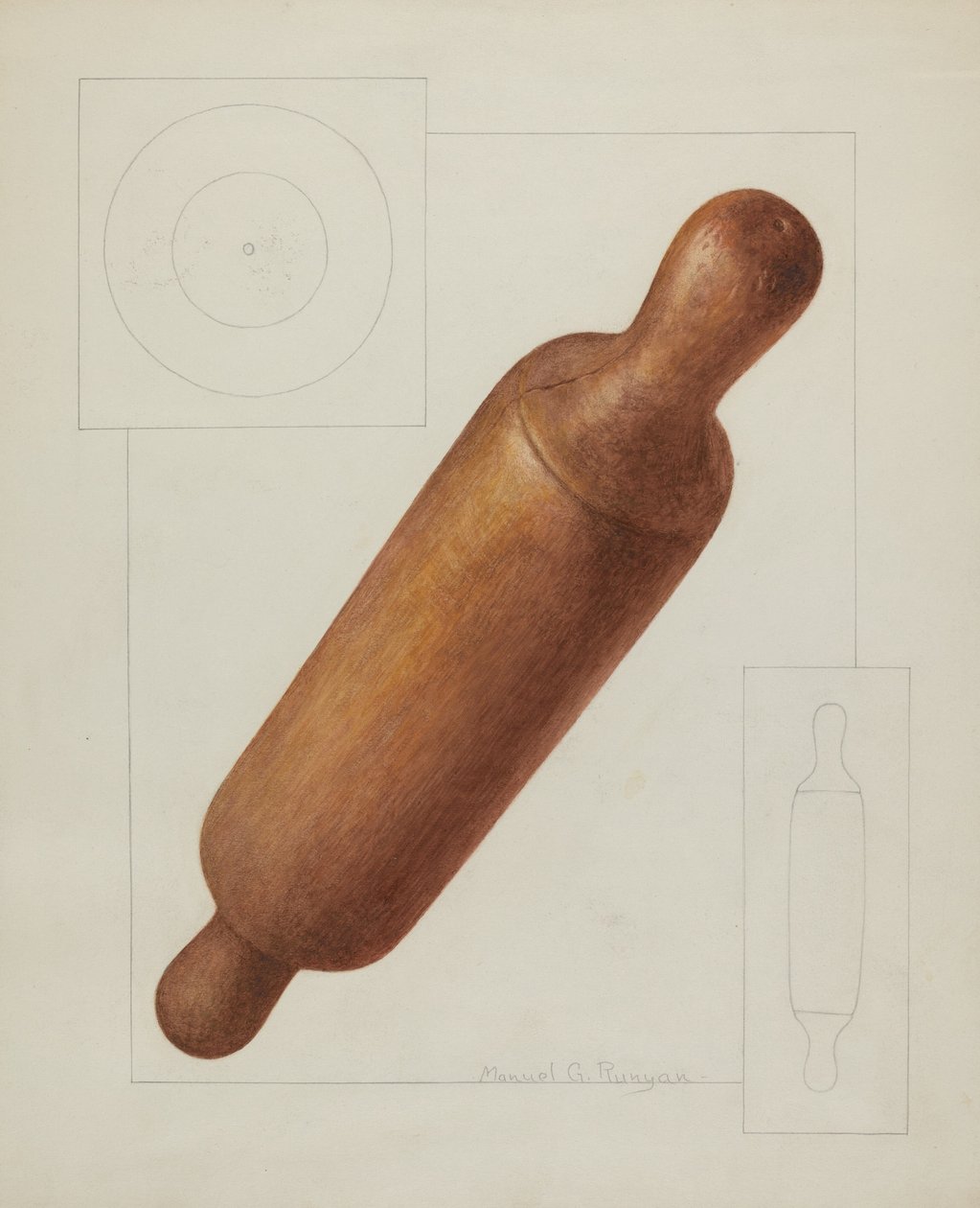Wałek do ciasta, c. 1937. autorstwa Manuel G. Runyan