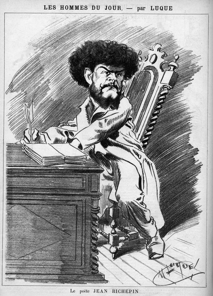 Jean Richepin (1849-1926), francuski pisarz. autorstwa Manuel Luque