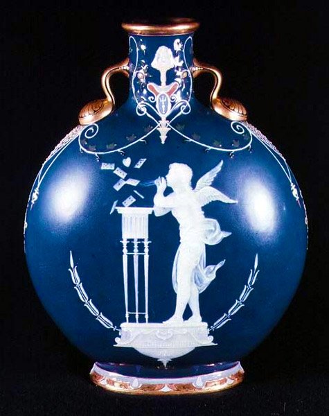 Butelka pielgrzyma Minton, 1875 (ceramiczna) autorstwa Marc Louis Emmanuel Solon