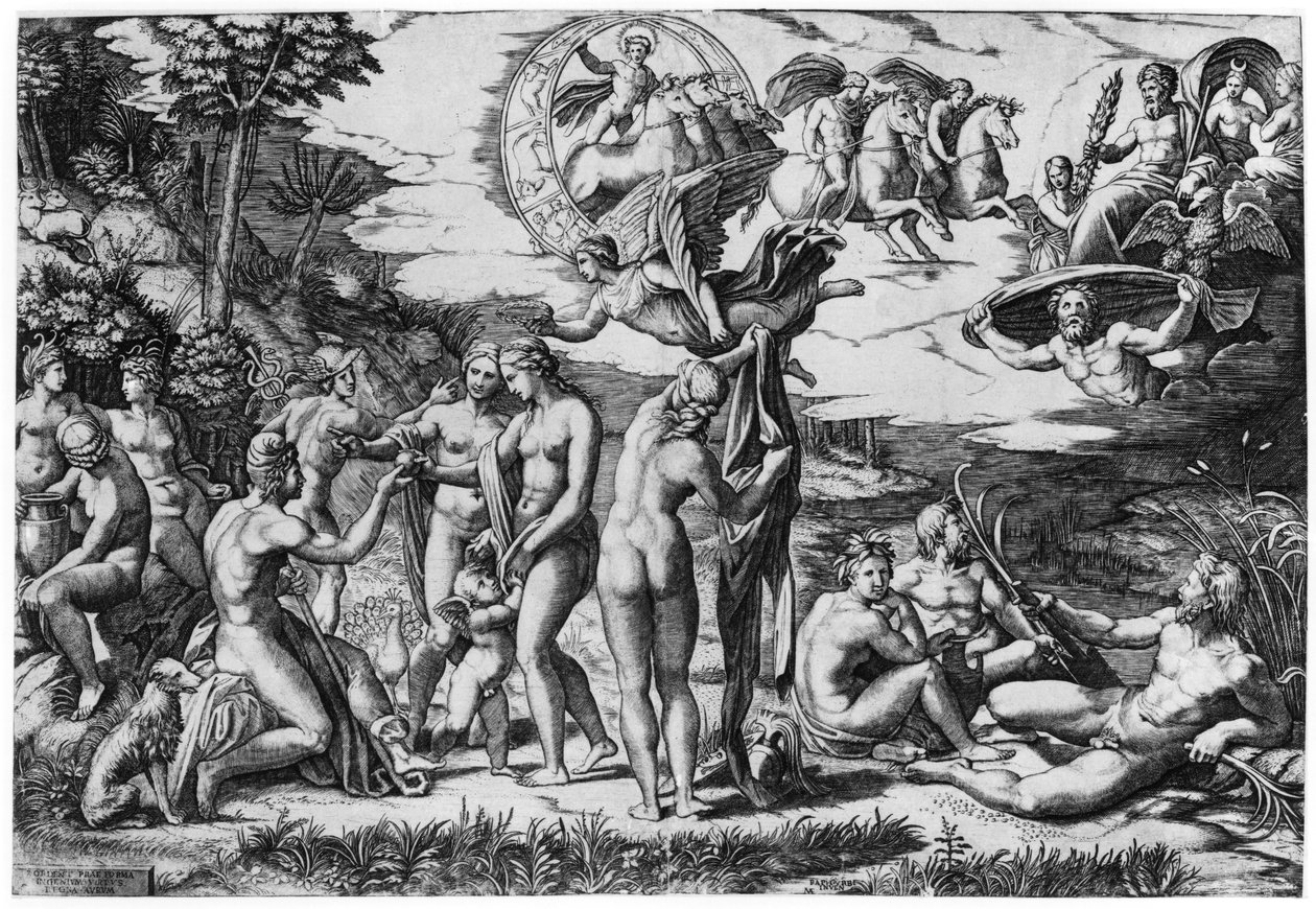 Wyrok Paryża autorstwa Marcantonio Raimondi