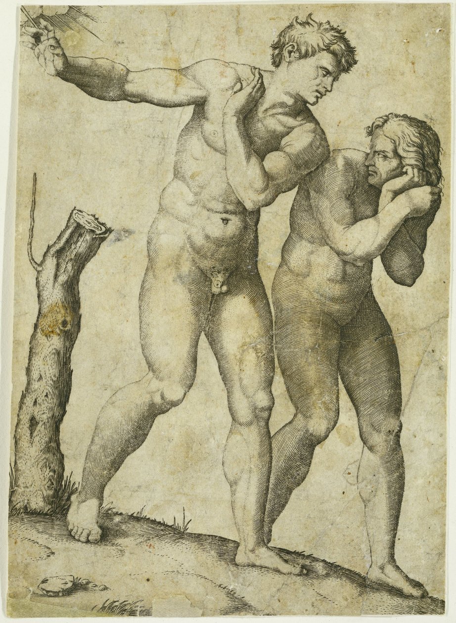 Wypędzenie z raju autorstwa Marcantonio Raimondi
