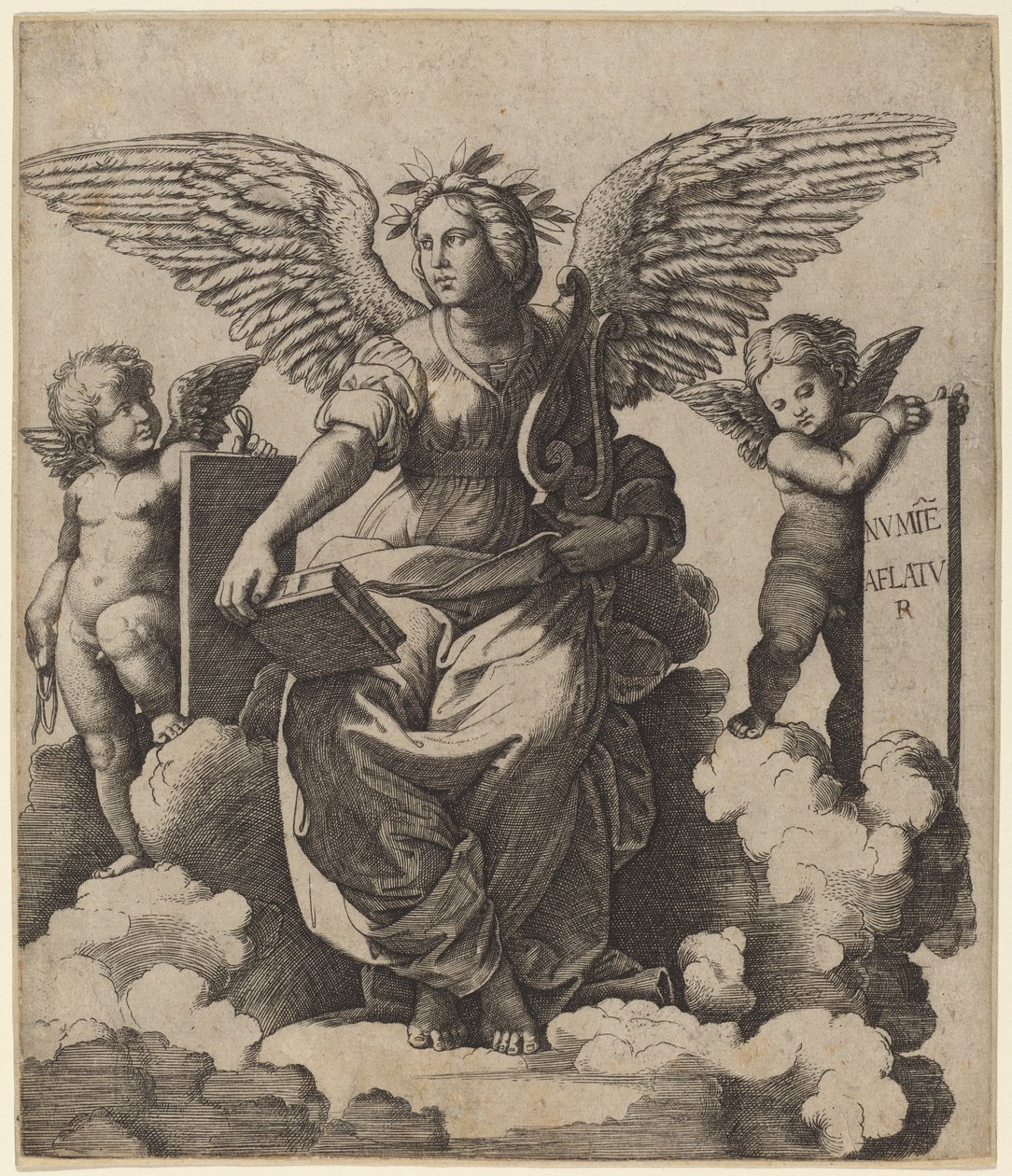 Poezja autorstwa Marcantonio Raimondi after Raphael