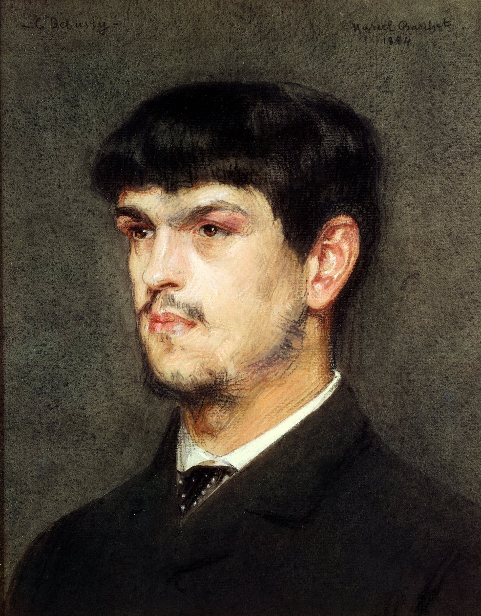 Claude Debussy w Rzymie, 1884 (pastel na papierze) autorstwa Marcel Andre Baschet