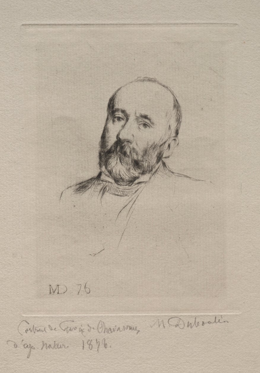 Puvis de Chavannes, 1876. autorstwa Marcellin Gilbert Desboutin