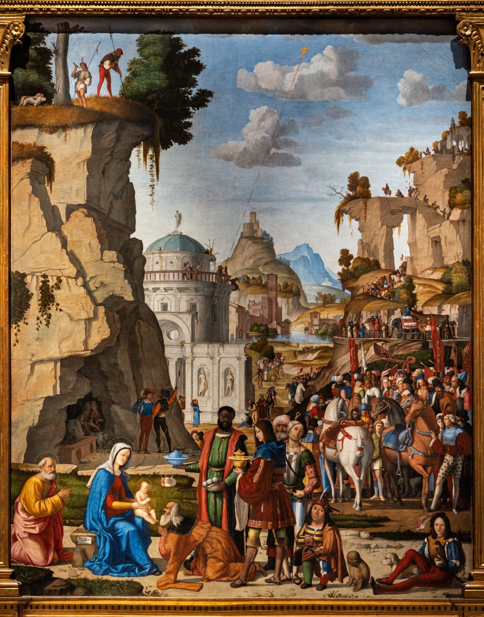 Adoracja Mędrców, fragment autorstwa Marcello Fogolino