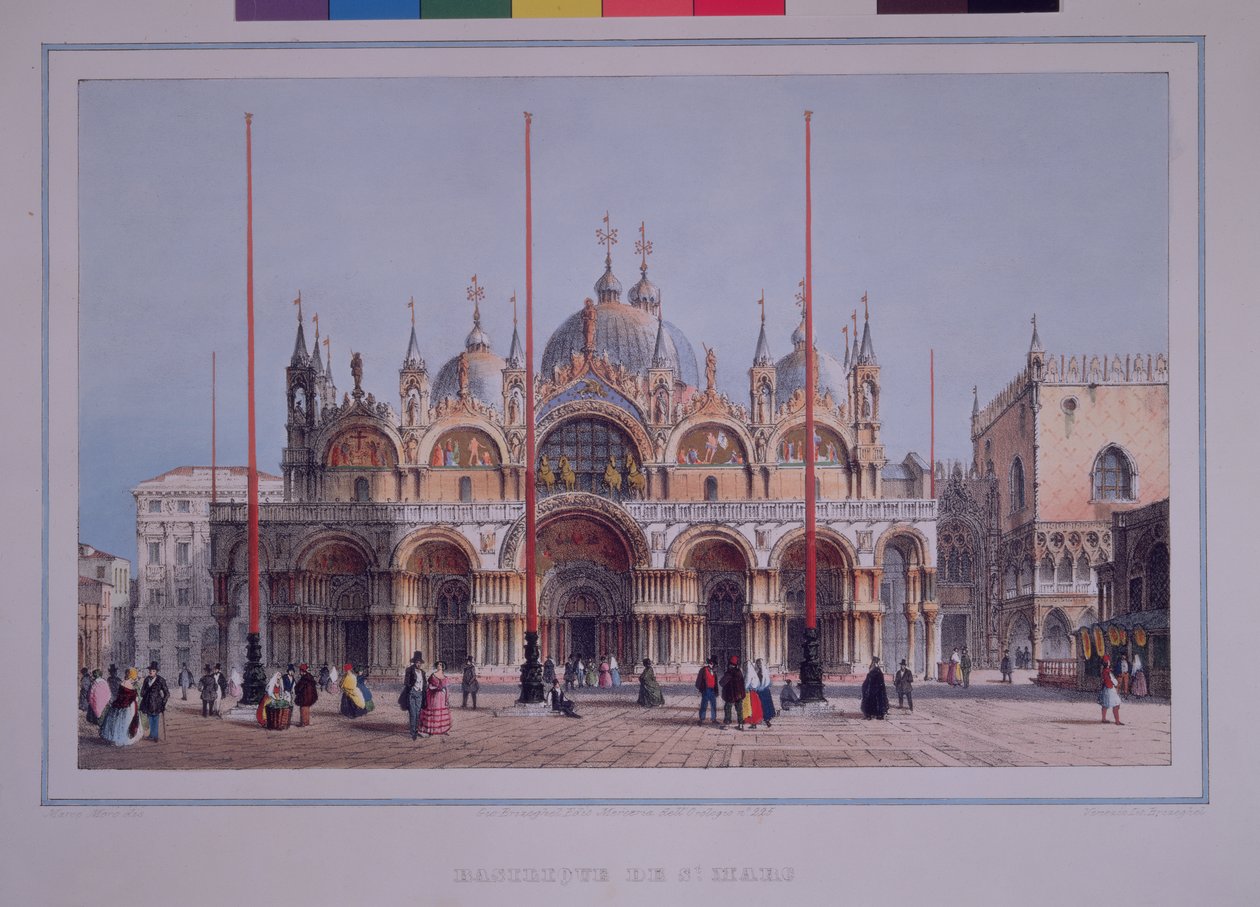 San Marco, Wenecja, grawerowane przez Brizeghela autorstwa Marco Moro