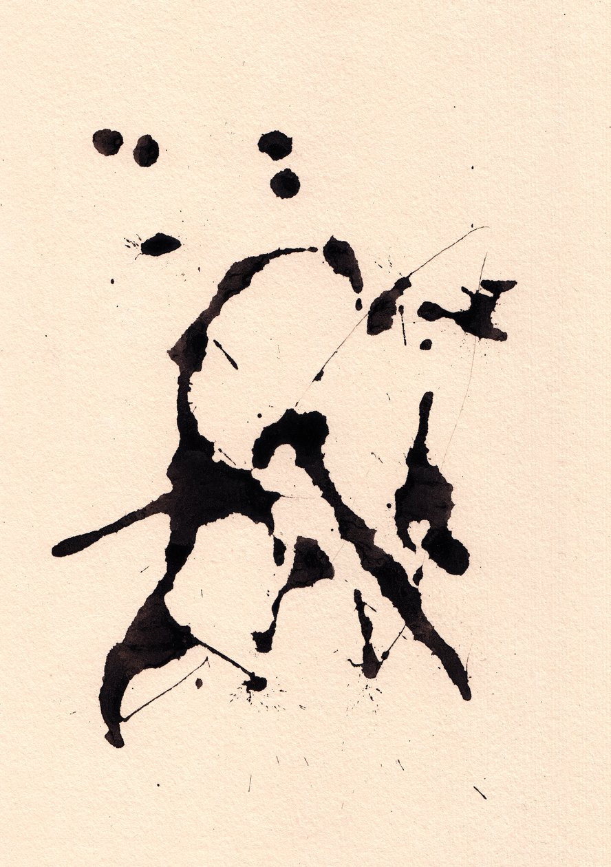 Kleks, 2018 (tusz na papierze) autorstwa Marco Campedelli
