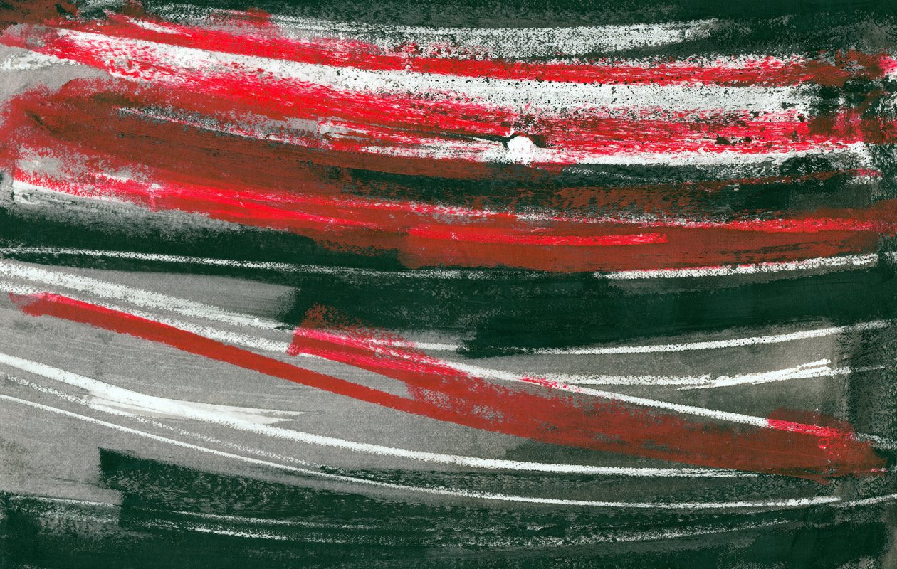 Burza w czerwieni, 2017 (mixed media) autorstwa Marco Campedelli