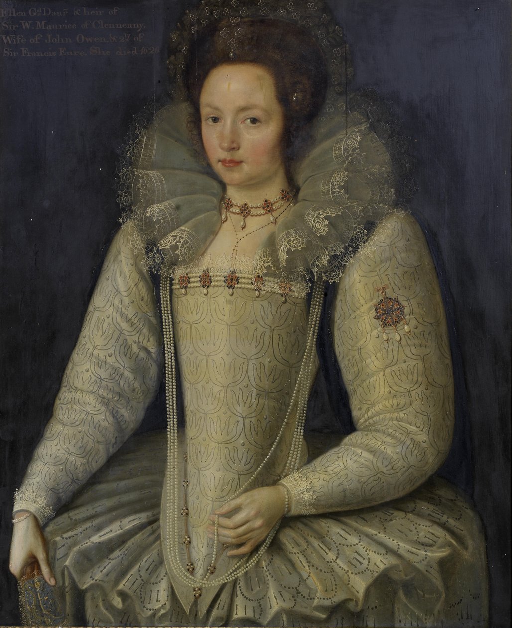 Portret Ellen lub Ellin Maurice (1578-1626) autorstwa Marcus Garret Gheeraerts the Younger