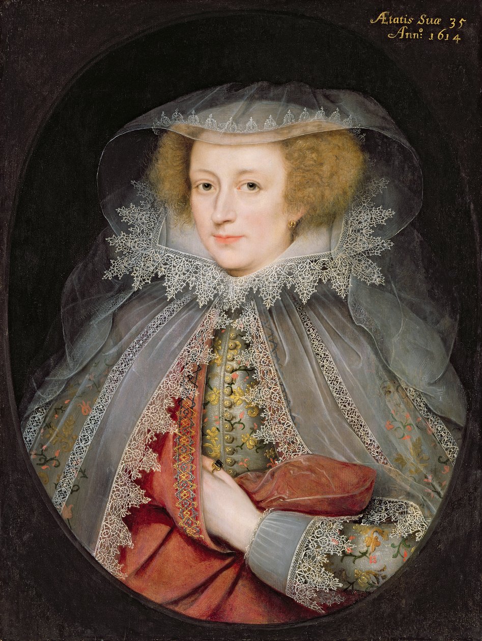 Katarzyna Killigrew, Lady Jermyn, 1614 autorstwa Marcus Gheeraerts
