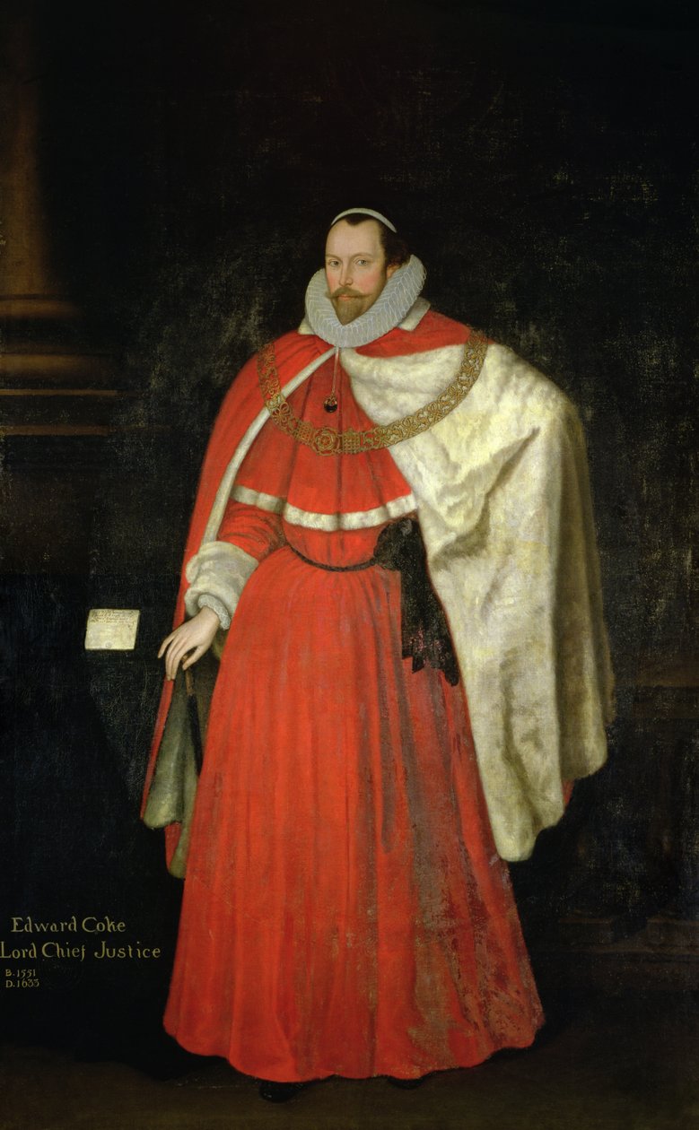 Edward Coke, Lord Naczelny Sędzia autorstwa Marcus Garret Gheeraerts the Younger