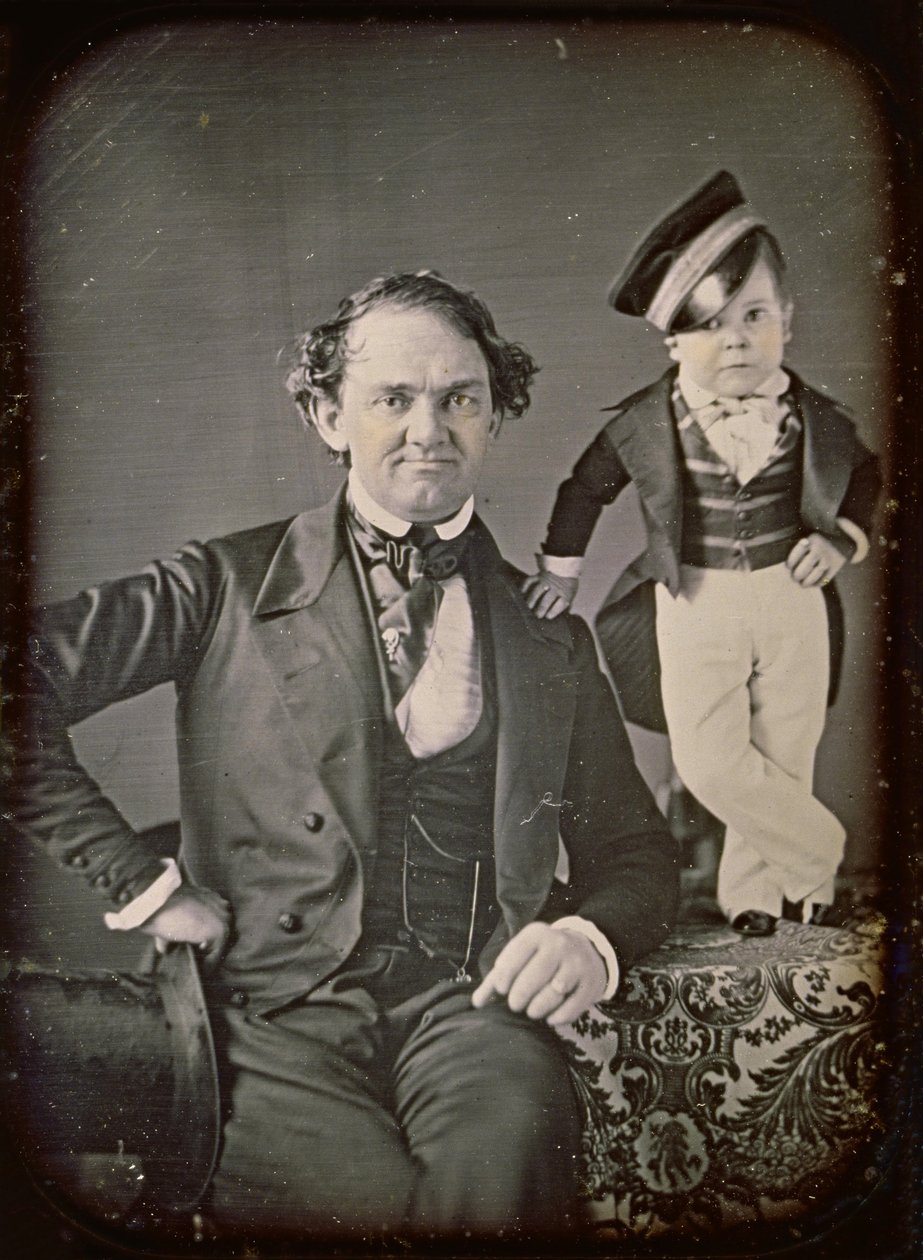 P.T. Barnum i generał Tom Thumb autorstwa Marcus Aurelius Root