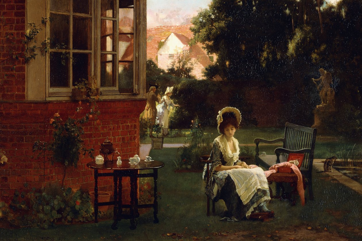 W cieniu, 1879 autorstwa Marcus Stone