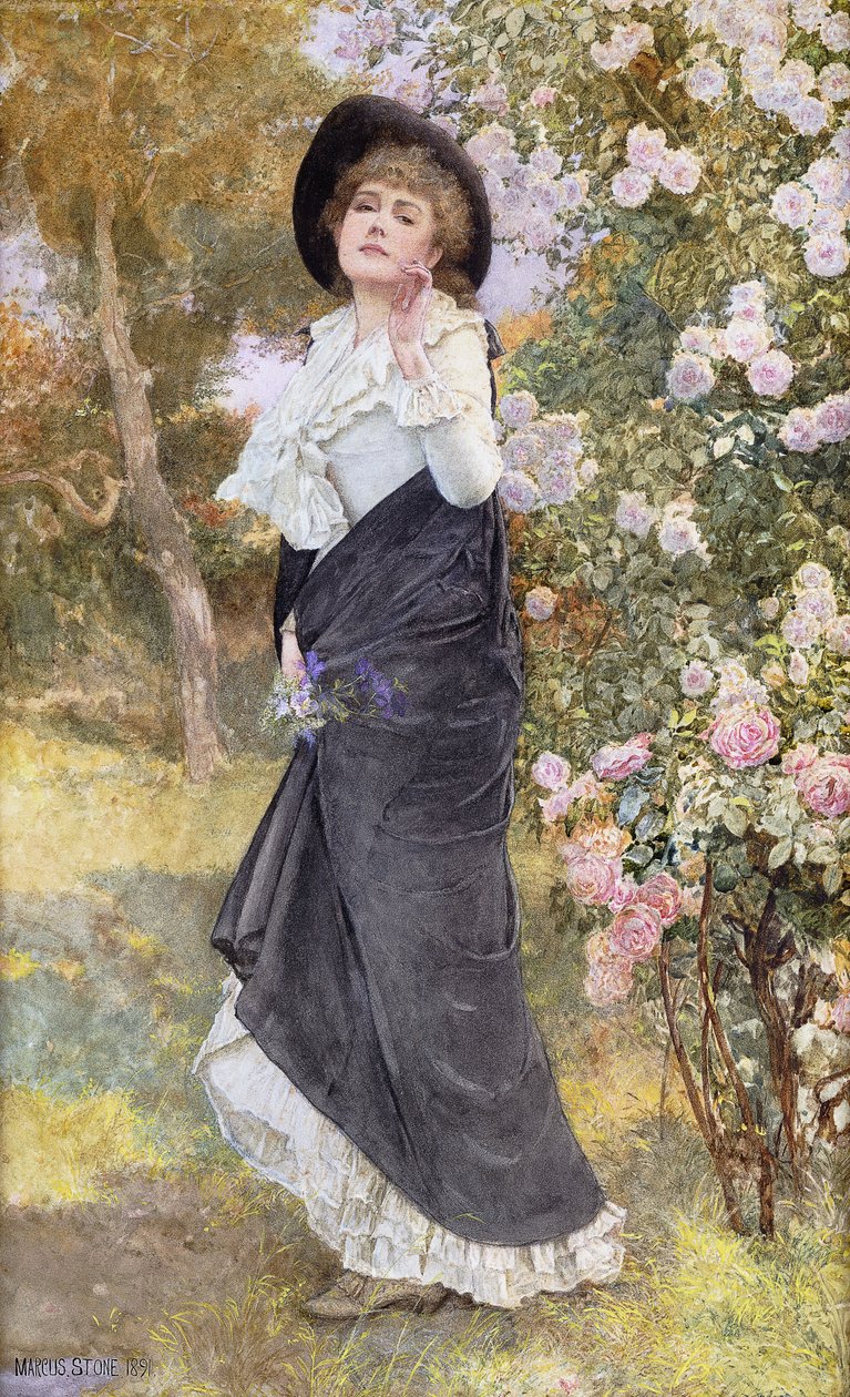 Czas kwitnienia róży, 1891 autorstwa Marcus Stone