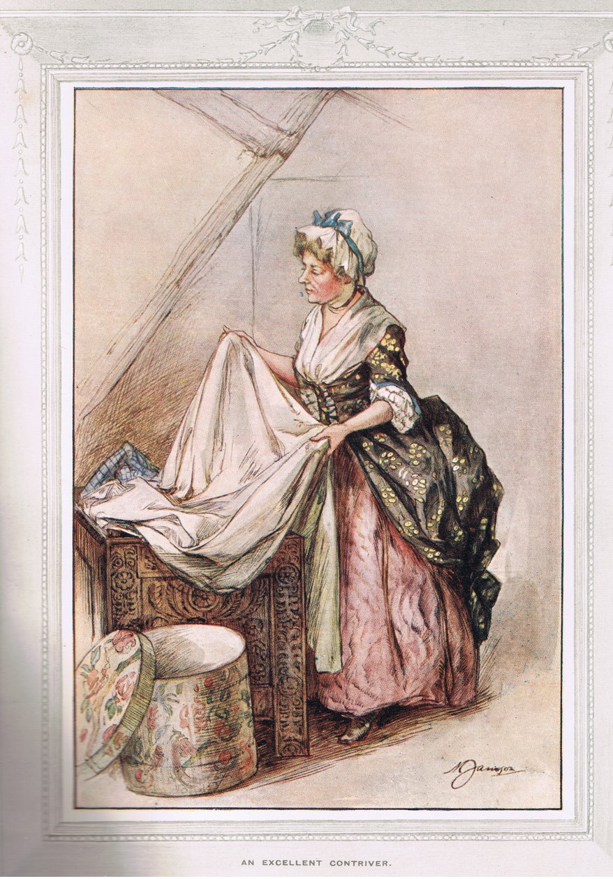 Znakomity konstruktor, ilustracja z „Wikariusza Wakefielda” Olivera Goldsmitha, ok. 1910 r. autorstwa Margaret Jameson