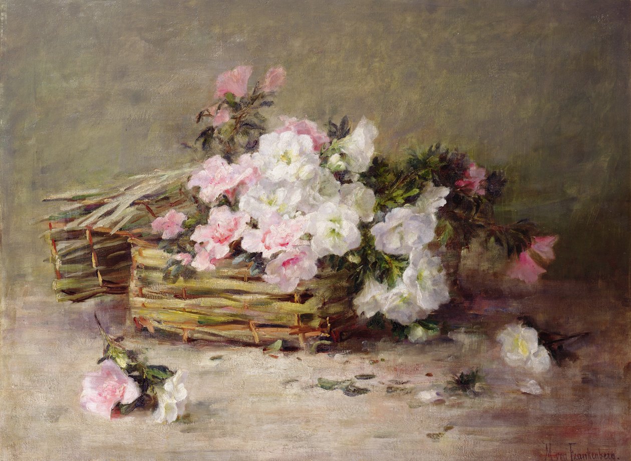 Kosz kwiatów autorstwa Margaret von Frankenberg