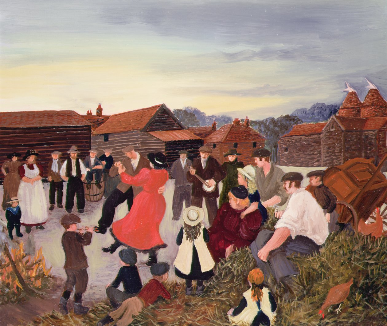 Taniec zbieraczy chmielu autorstwa Margaret Loxton