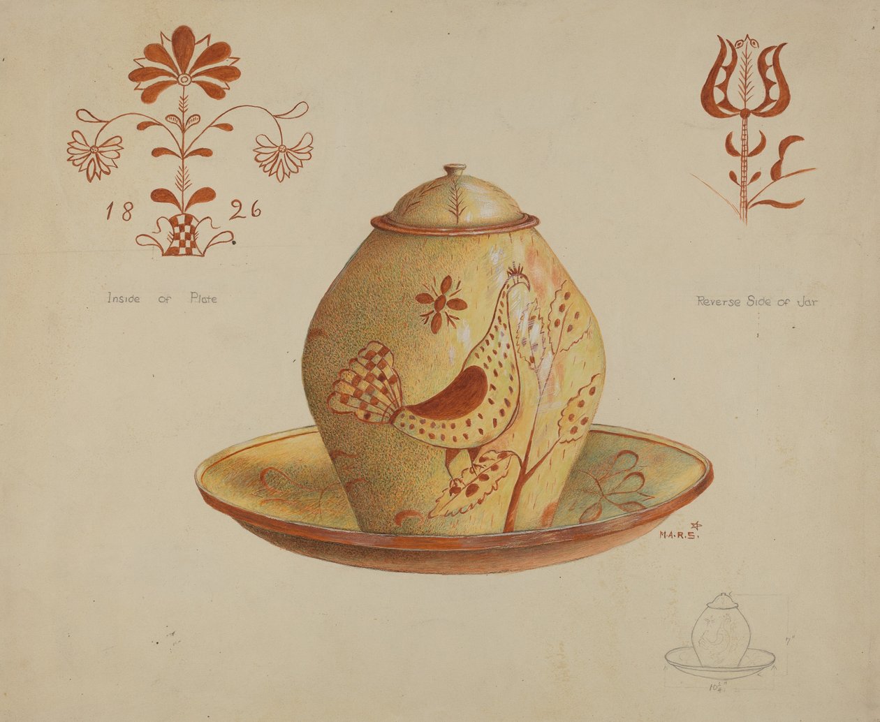 Pa. Niemiecki Pokryty Jar autorstwa Margaret Stottlemeyer