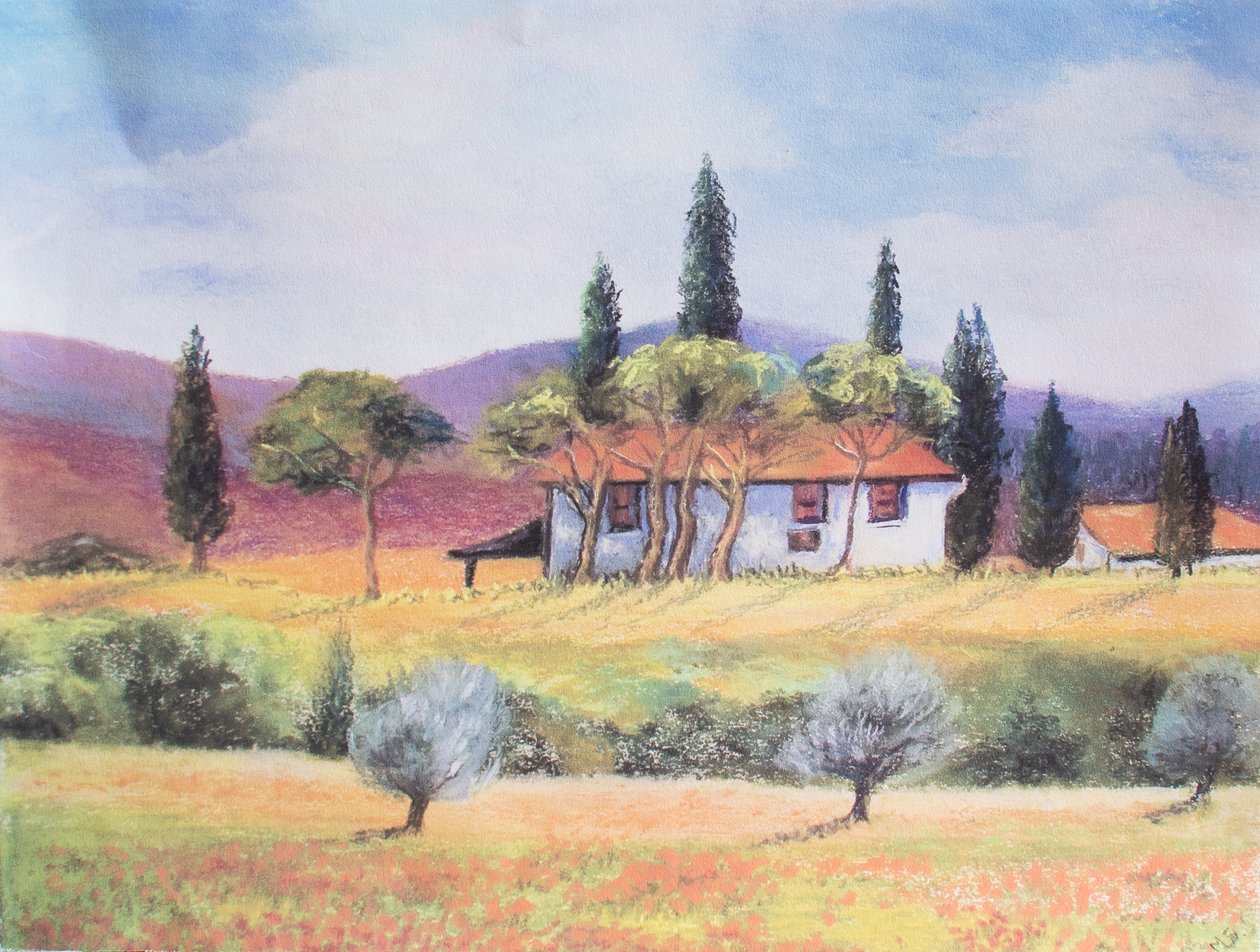 Droga do Sieny, 1999 (pastel) autorstwa Margo Starkey
