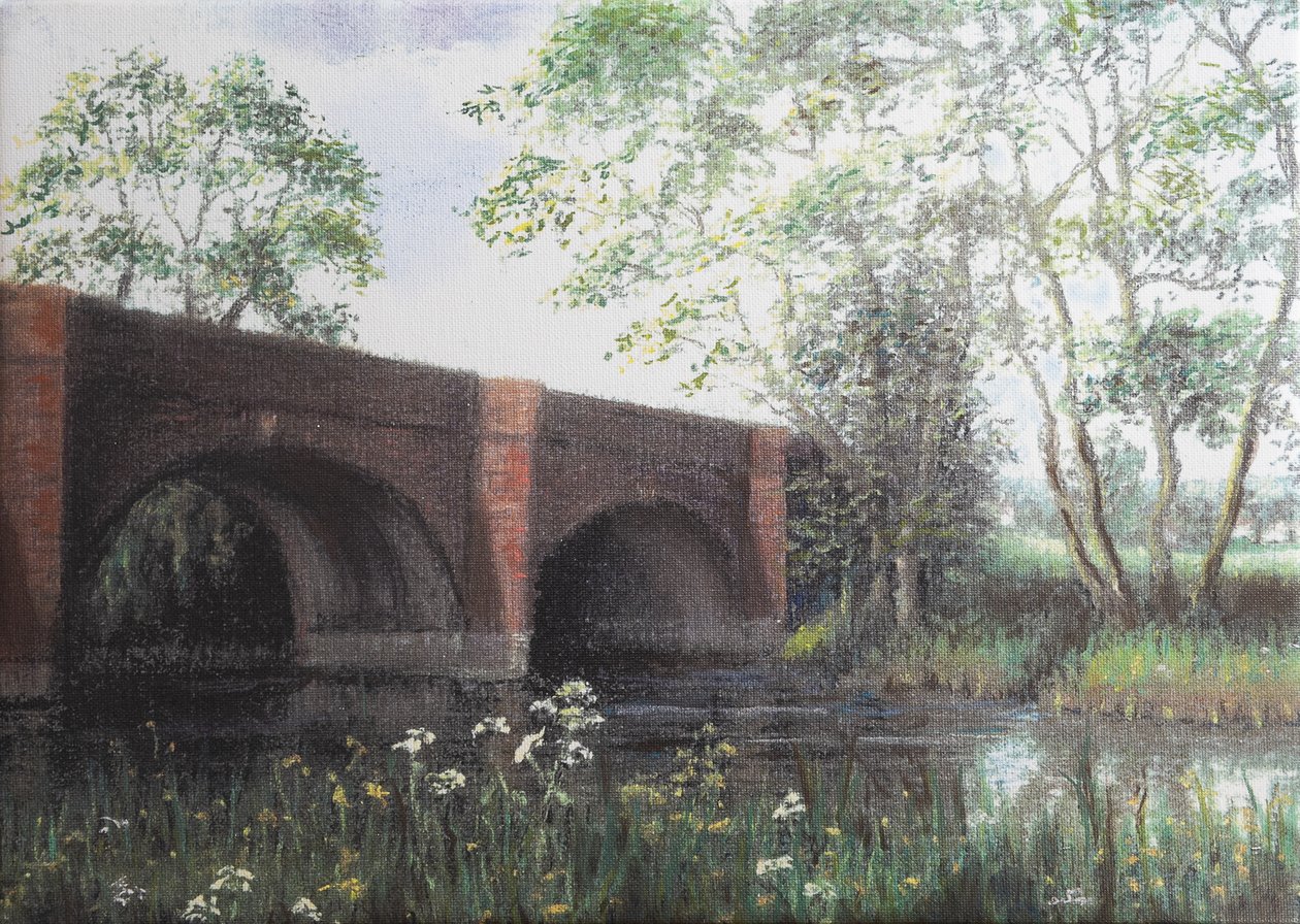 Most Cookham Moor, 2022 (pastel) autorstwa Margo Starkey