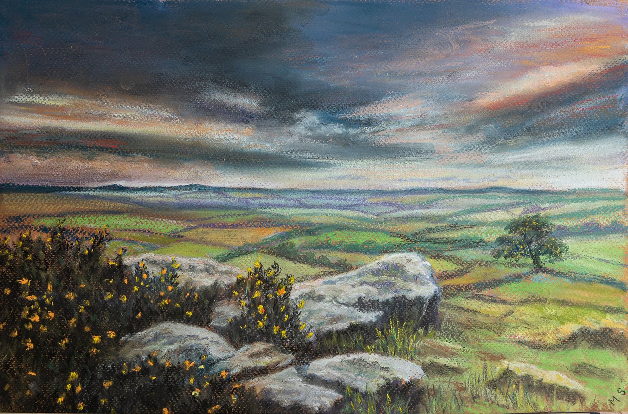 Dartmoor.S.Devon, 2020 (pastel) autorstwa Margo Starkey